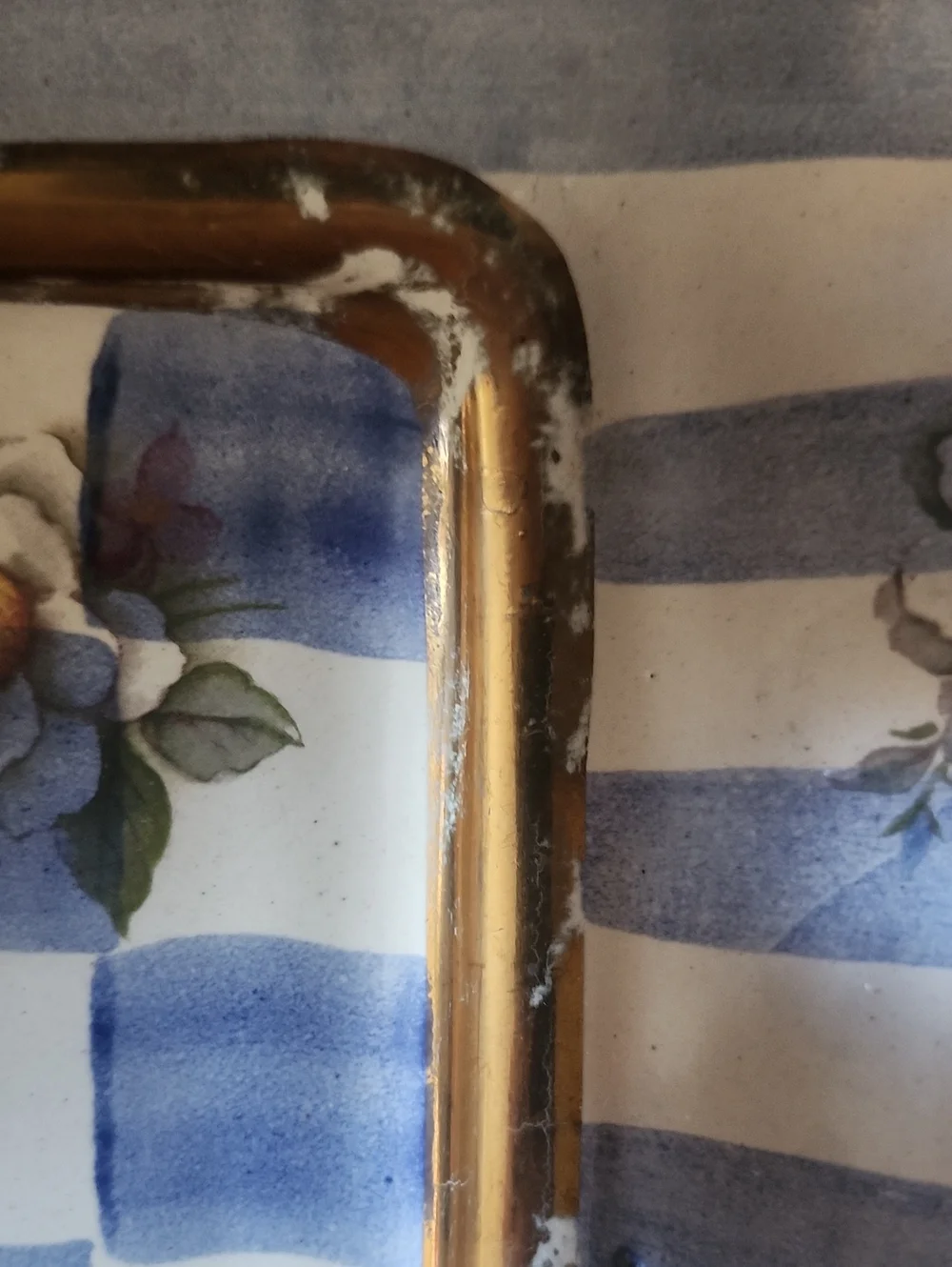 Mackenzie Childs Honeymoon Morning Glory Butter Dish- Vintage & Retired
